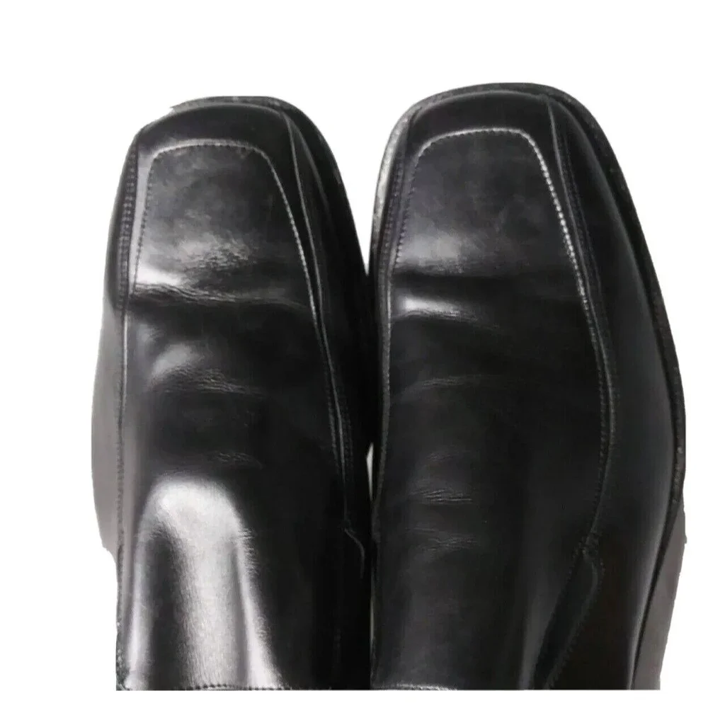 Johnston & Murphy Black Leather Shoes Men's Size 11 M Handcrafted in Italy